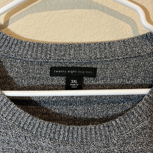 Twenty-eight Degrees Men's gray and black sweater. Size 3XL - Picture 3 of 7